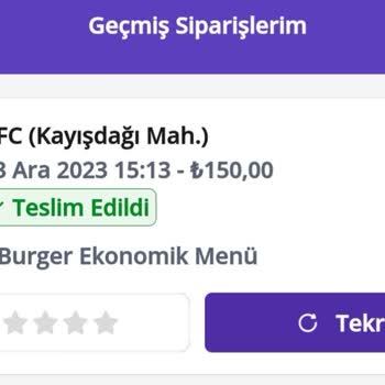 KFC Siparişim Teslim Edilmedi!
