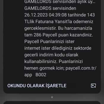 Game Lords Servisi Haksız Yere Paramı Aldı