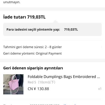 Aliexpress Ücret İade Sorunu