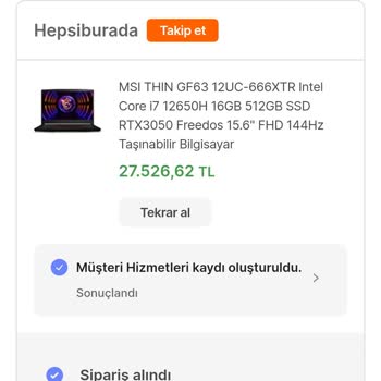 Hepsiburada Siparişimi İptal Etti