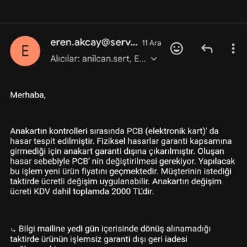 Gigabyte Ürün Tamir Edilmediği Halde Bakım Ücreti Alıyor