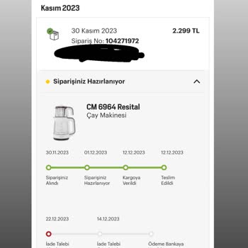 Arçelik Ücret İadesi İçin Süründürme