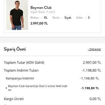 Beymen 1798TL Ürün Toplamı Görmeme Rağmen Hesabımdan 2097 TL Çekmiş