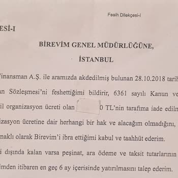 Birevim Tasarruf Finansman Pişmanlıktır