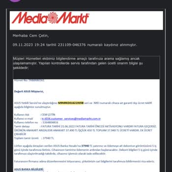 Media Markt 3 Aydır Laptopsuz Bıraktı İlgilenmiyor!