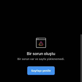 Instagram Bir Sorun Var Sayfa Yüklenemedi