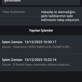 SGK Emekli Hareketsiz Ve Blokeli Maaş