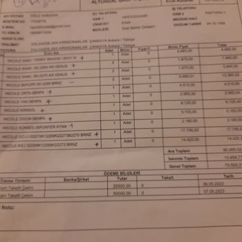 Doğtaş Kusur Ve Eksikler Hk.