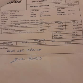 Doğtaş Kusur Ve Eksikler Hk.