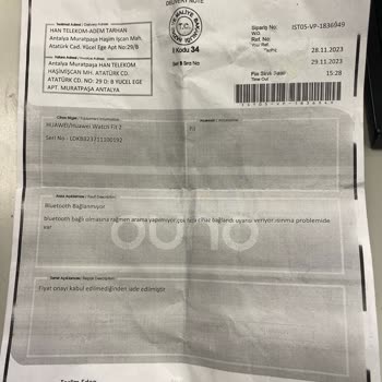Huawei Watch Fit Saat 2 Ay Olmadan Bozuldu