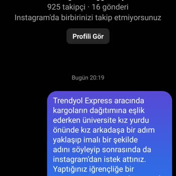 Trendyol Express Kargo Teslimatında Uygunsuz Davranış