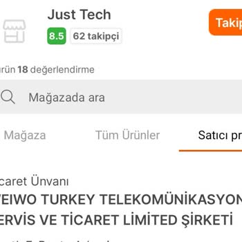 Hepsiburada İlgisiz Satıcı Just Tech