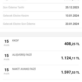 VakıfBank Kart Kesintisi BSMV KKDF Alışveriş Faizi