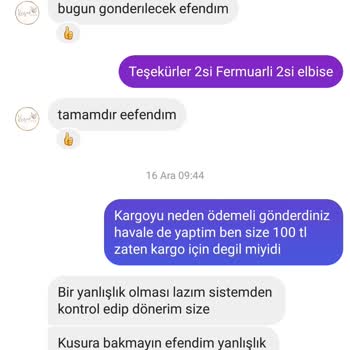 Kevser Ferace Yanlış Beden Gönderimi