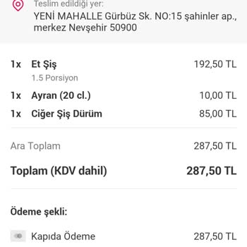 Yemeksepeti.com Faturamı Vermiyor