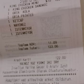 Burger King İki Kez Ödeme Alındı