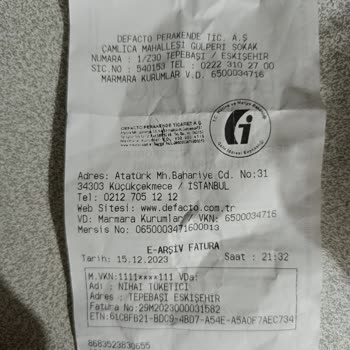 DeFacto Boşa Giden 1.400 TL