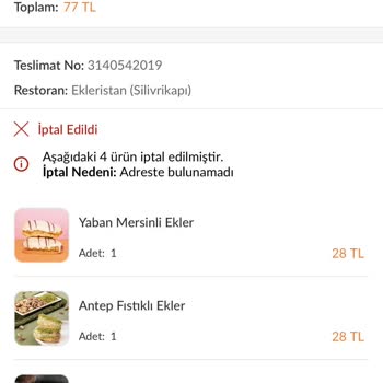 Trendyol Yemek Hizmet Kalitesinin Vasatlığı