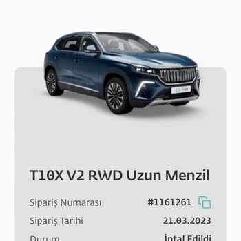 Togg Sipariş İptali. Erken Teslimatta Israrcılık