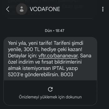 Vodafone Hediye Çeki Nerede