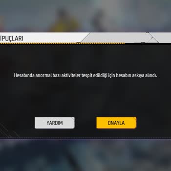 Garena Free Fire Hesabım Askıya Alındı
