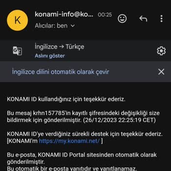 Konami Hesap Güvenliği Sorunu