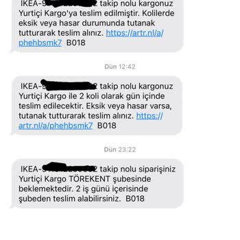 Yurtiçi Kargo Törekent Sipariş Teslim Etmedi