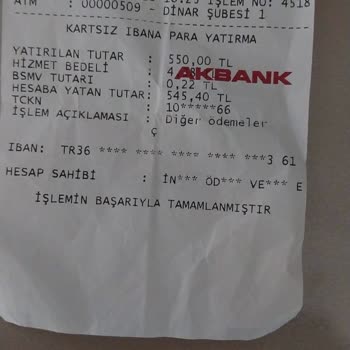 Akbank İninal Hesabıma Paramın Gelmesini İstiyorum.