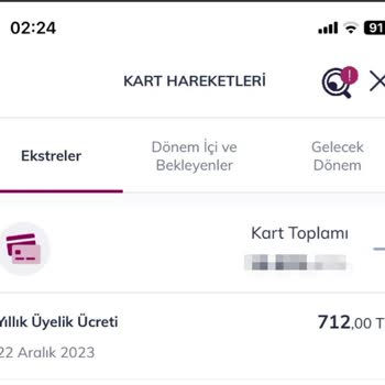 QNB Finansbank Yıllık Üyelik Ücreti