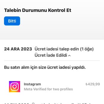 Instagram Abonelik Ücret İadesi Ödenmedi