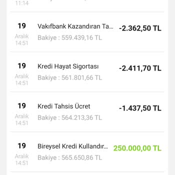 VakıfBank Kazandıran Tarife Adı Altında Alınan Para