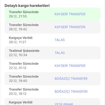 Aras Kargo Talas Şubesine Ulaşan Kargom Teslimata Çıkmadı