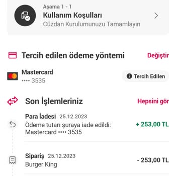 Yemeksepeti Para İadesi Olmadı