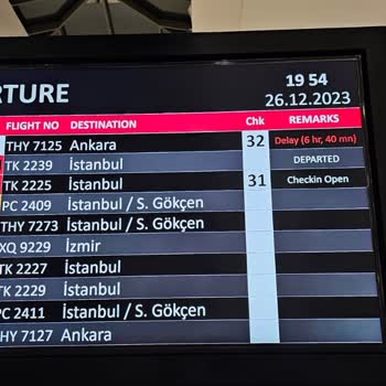 Anadolu Jet Türk Hava Yolları 6.40 Dak Gecikme Yaşadık