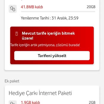 Vodafone Net Yersiz İnternet Aşım Ücreti Ve Veda