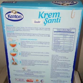 Bozuk Çıkan Kenton Marka Krem Şanti
