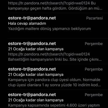 Pandora Mücevher Tr.pandora.net Sitesinin Asla Ulaşılamayan Müşteri Hizmetleri