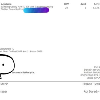 Hepsiburada Faturada T. C. Kimlik Numarası Ve VKN Bulunmaması