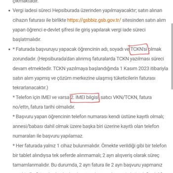 Hepsiburada Faturada T. C. Kimlik Numarası Ve VKN Bulunmaması