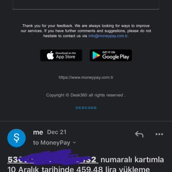 MoneyPay 15 Gündür Paramı İade Etmiyor