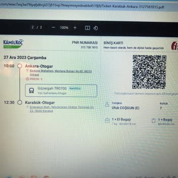 Kamil Koç Firmasının Bilgi Verilmeksizin Sefer İptali Zamlı Ücret