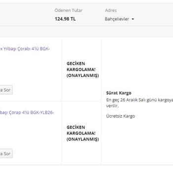 N11 Yılbaşı Öncesi Siparişimin Kargolanmama Sorunu
