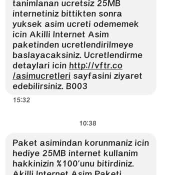 Vodafone İnternet Bitmeden Aşım Paketi Tanımlanması!