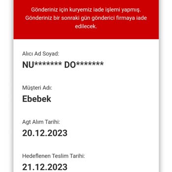 AGT Kargo İletişimsizliği Ve İade Sorunu!