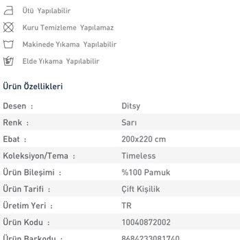 English Home Yanlış Gönderilen Ürün