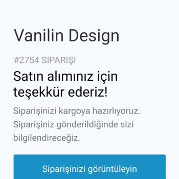 Vanilin Design Parayı Aldı Ürün Göndermiyor