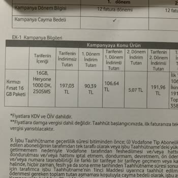 Vodafone Yanlış Fatura Kesiyor