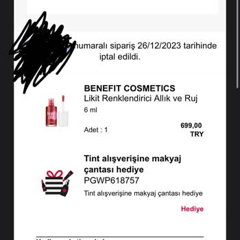 Sephora Hiçbir Sebep Sunmadan Ürünü İptal Ediyor
