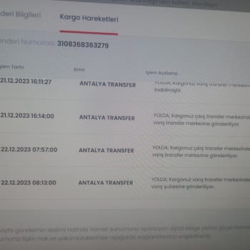 Aras Kargoda Kargom Kayıp
