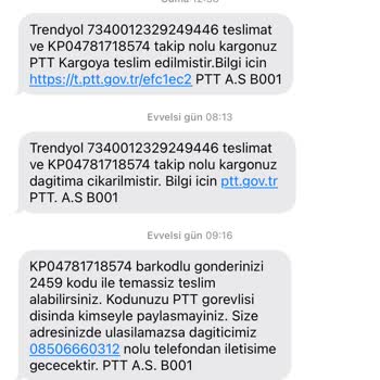 PTT Kargom Ulaşmıyor.